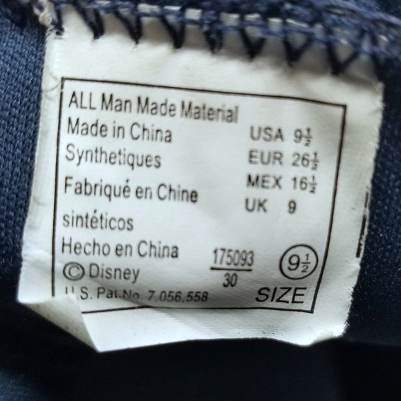 DISNEY-FROZEN NAVY & SILVER GLITTER HIGH-TOP SZ 9.5 - Picture 7 of 7